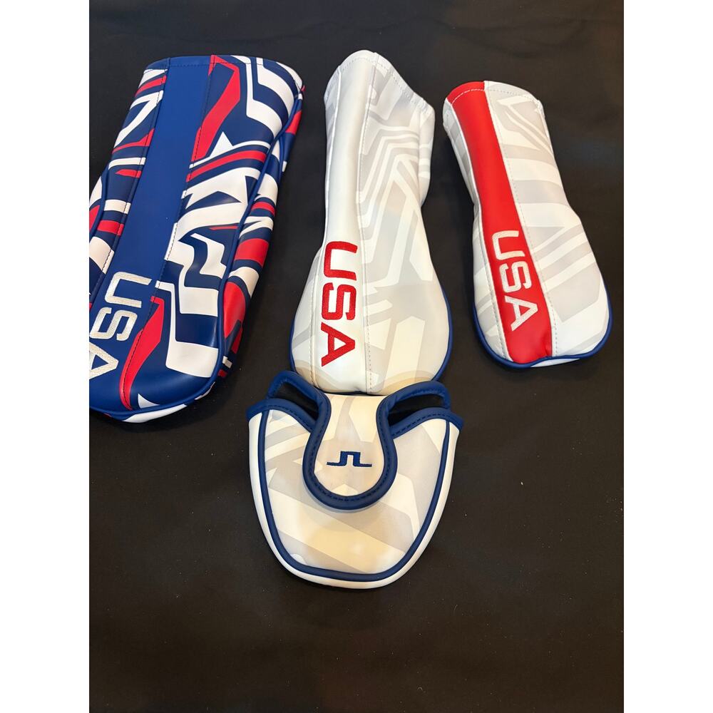 J lindeberg USA Red/white /Blue Presidents Cup 4 Head Covers - Picture 6 of 11